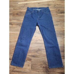 Wrangler 47 MWZPW Regular Fit Mens Blue Denim Straight Boot Jeans Size 32 x 32
